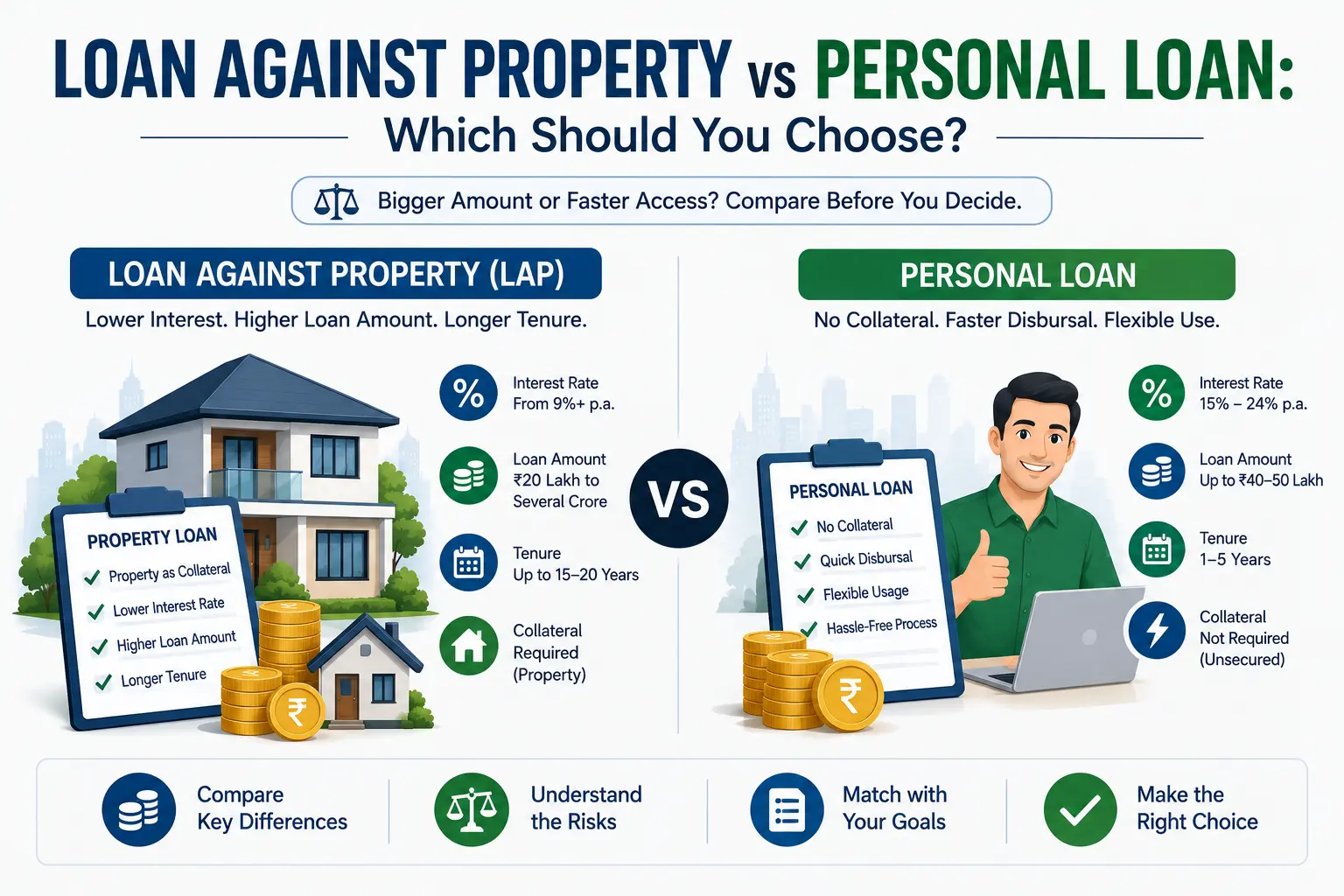 Loan Against Property vs Personal Loan | MoneyUtility