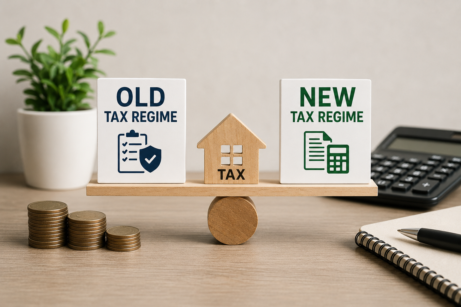 Comparison chart of tax liability for Old vs New tax regimes in FY 2025-26 across various income categories like ₹10L and ₹15L